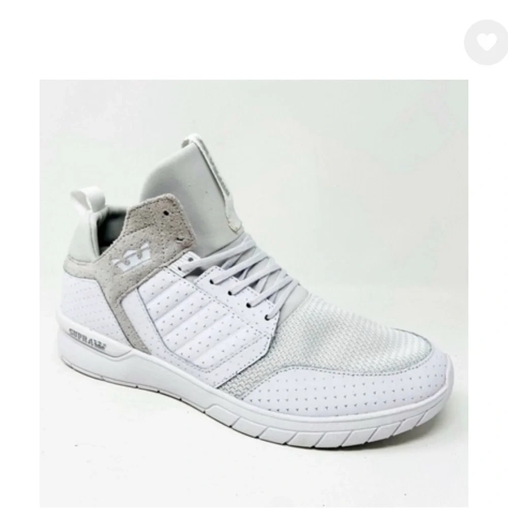 Stylish Y2K Supra White Men's Sneakers size 9